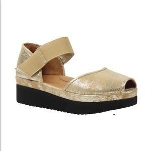 Metallic Gold Amadour Suede Sandals